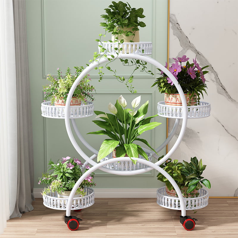 6-Tier Plant Stand with Wheels