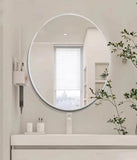 Silver Circle Bathroom Mirror