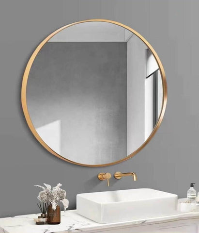 Gold Round Bathroom Mirror